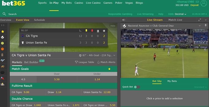 Bet365 Live streaming