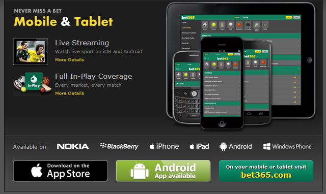 aplicación mobile Bet365